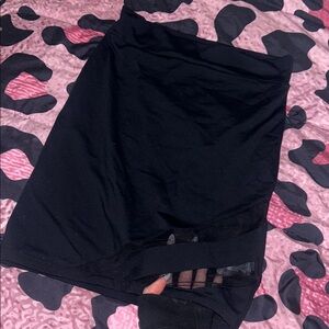 Black Bebe pencil mid skirt with Mesh cut out Detail